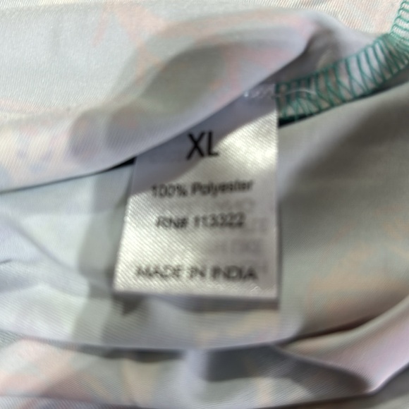 Banana Boat UPF 50+ halter style, lightweight aqua/coral sea life pattern - Picture 6 of 6